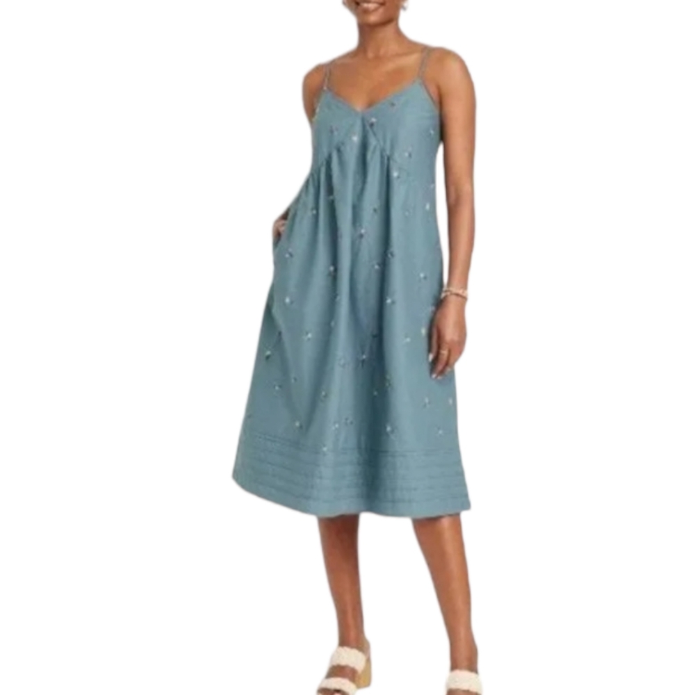 Women's Spaghetti Strap Embroidered Dress | Universal Thread | Medium